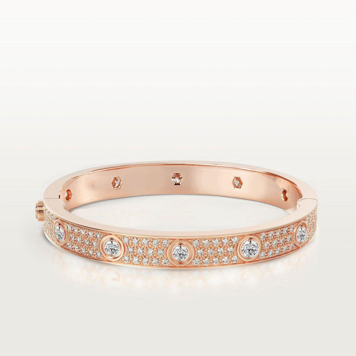 [Sophire Jewelry ]LOVE BRACELET 6.1MM DIAMOND-PAVED 10 BIG DIAMONDS