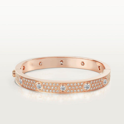 [Sophire Jewelry ]LOVE BRACELET 6.1MM DIAMOND-PAVED 10 BIG DIAMONDS