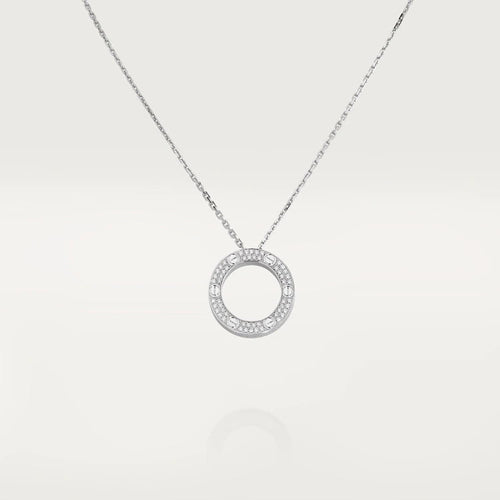 [Sophire Jewelry ]LOVE NECKLACE ADJUSTABLE SILVER