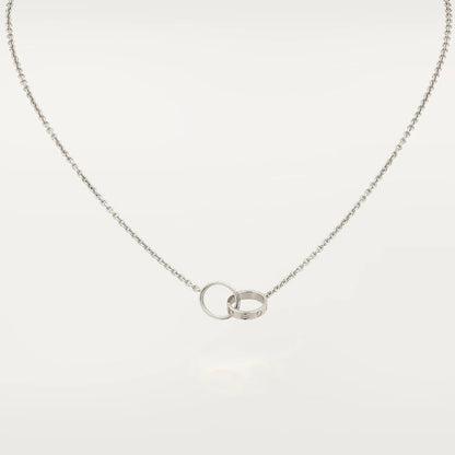 [Sophire Jewelry ]LOVE NECKLACE PINK GOLD AND SILVER