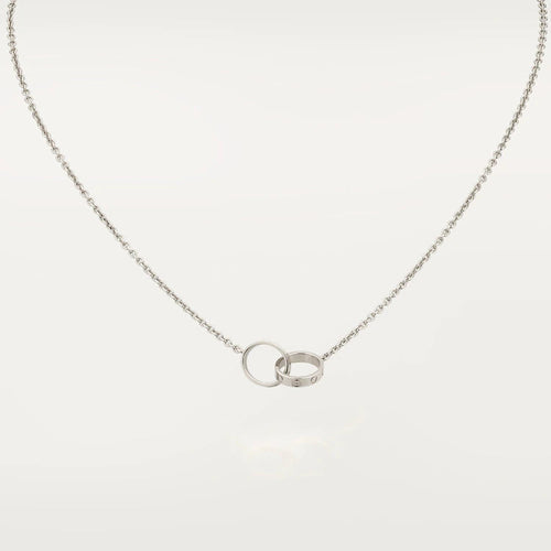 [Sophire Jewelry ]LOVE NECKLACE PINK GOLD AND SILVER