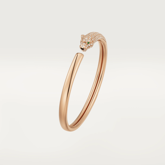 [Sophire Jewelry ]PANTHERE ROSE GOLD DIAMOND OPEN BRACELET
