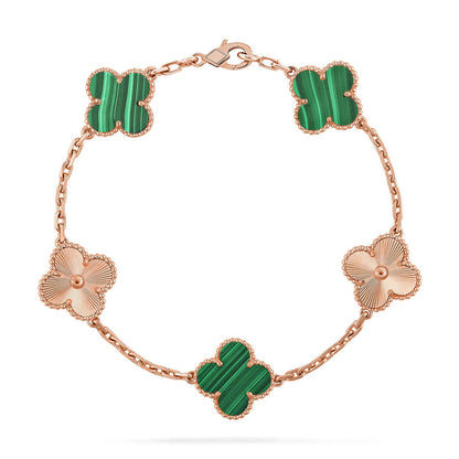 [Sophire Jewelry ] CLOVER 5 MOTIF MALACHITE BRACELET COLLECTION