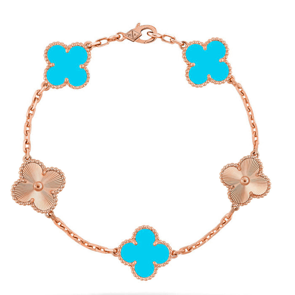 [Sophire Jewelry ] CLOVER 5 MOTIF TURQUOISE BRACELET COLLECTION
