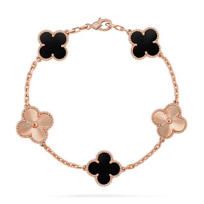 [Sophire Jewelry ] CLOVER 5 MOTIF ONYXS BRACELET COLLECTION