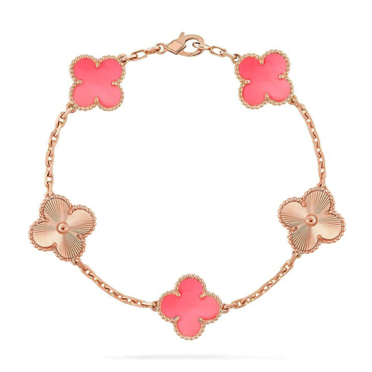 [Sophire Jewelry ] CLOVER 5 MOTIFS  PINK MOP BRACELET COLLECTION