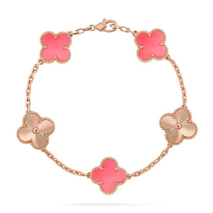 [Sophire Jewelry ] CLOVER 5 MOTIFS  PINK MOP BRACELET COLLECTION