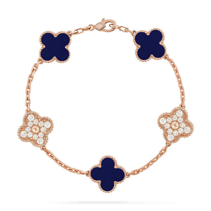 [Sophire Jewelry ]CLOVER 5 MOTIF LAPIS LAZULI BRACELET COLLECTION