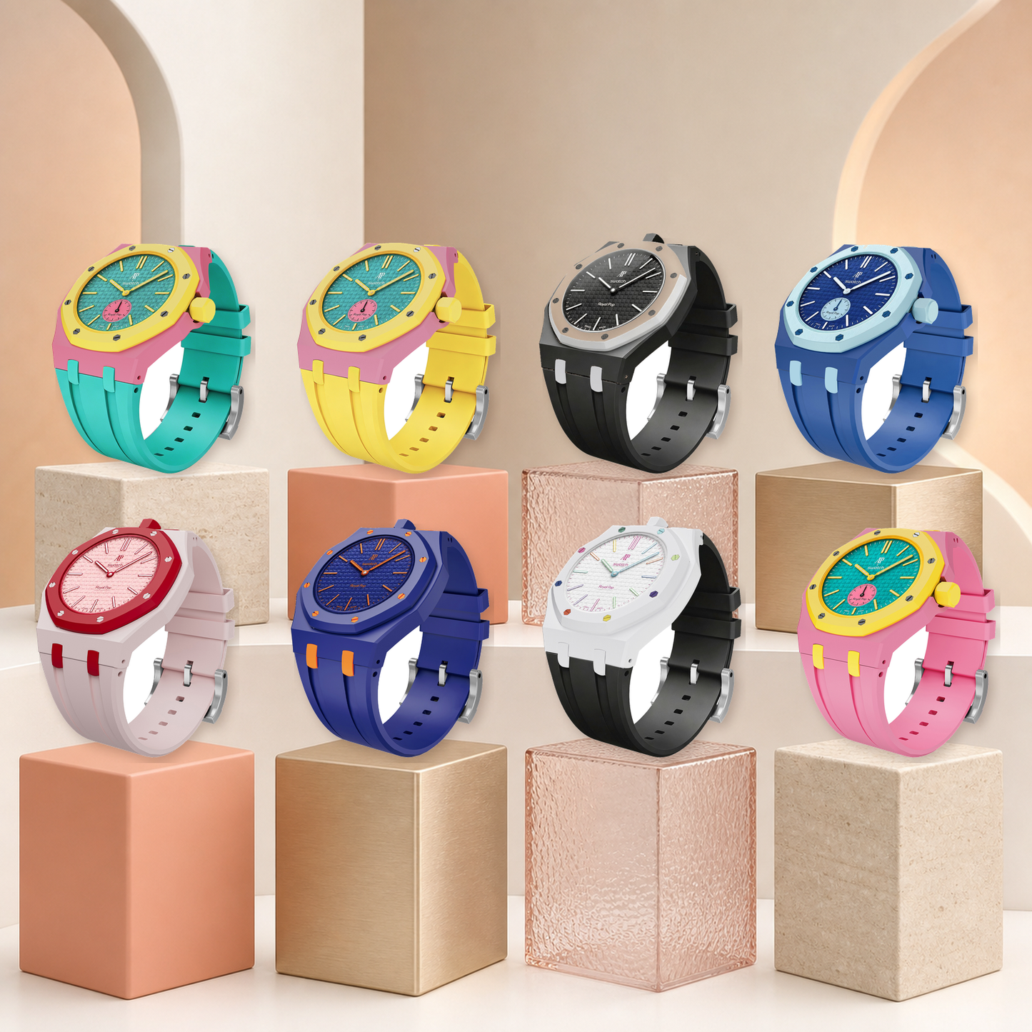 [Sophire]Royal Oak Pop Exclusive Bioceramic Case & Silicone Strap Mix Color