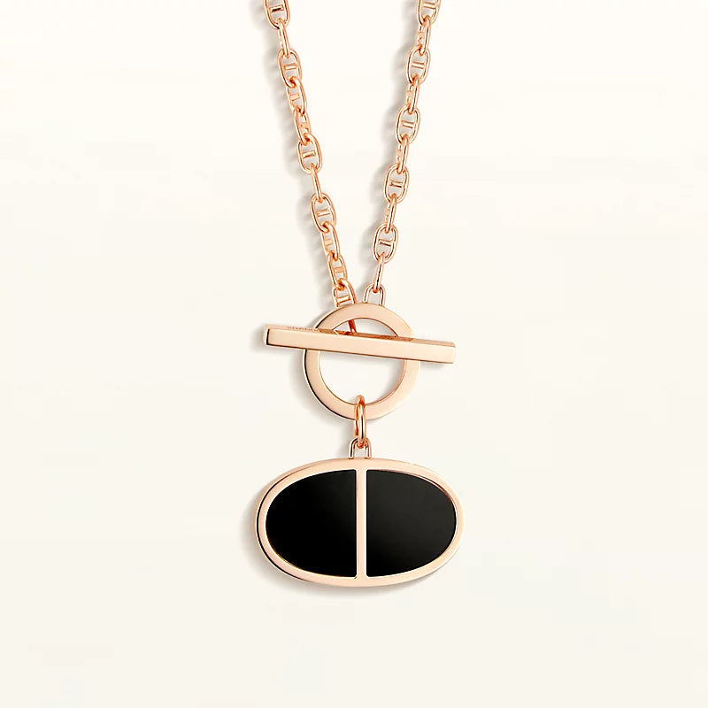 [Sophire Jewelry ]CHAINE VERSO BLACK CERAMIC NECKLACE