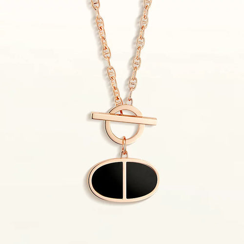 [Sophire Jewelry ]CHAINE VERSO BLACK CERAMIC NECKLACE