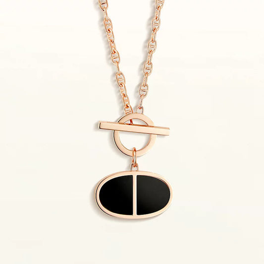 [Sophire]CHAINE VERSO BLACK CERAMIC NECKLACE