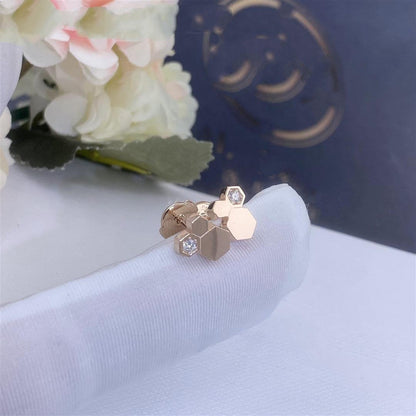 [Sophire Jewelry ]BEE LOVE PINK GOLD DIAMOND EARRINGS