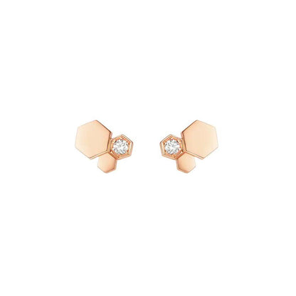 [Sophire Jewelry ]BEE LOVE PINK GOLD DIAMOND EARRINGS