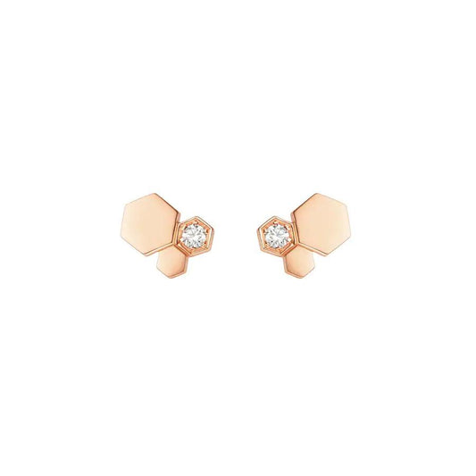 [Sophire]BEE LOVE ROSE GOLD DIAMOND EARRINGS