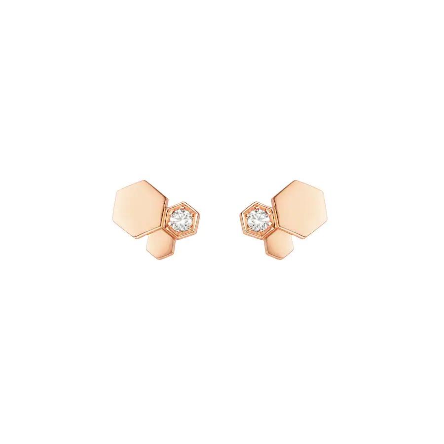 [Sophire Jewelry ]BEE LOVE PINK GOLD DIAMOND EARRINGS