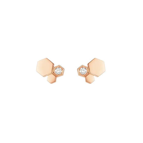 [Sophire Jewelry ]BEE LOVE PINK GOLD DIAMOND EARRINGS