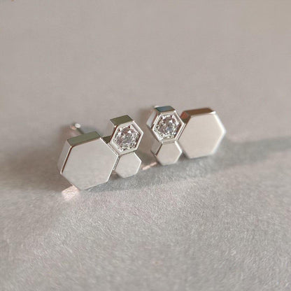 [Sophire Jewelry ]BEE LOVE SILVER DIAMOND EARRINGS