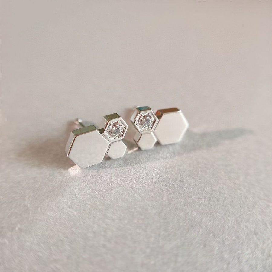 [Sophire Jewelry ]BEE LOVE SILVER DIAMOND EARRINGS