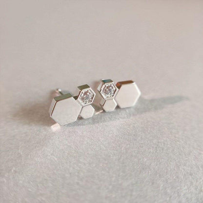 [Sophire Jewelry ]BEE LOVE SILVER DIAMOND EARRINGS