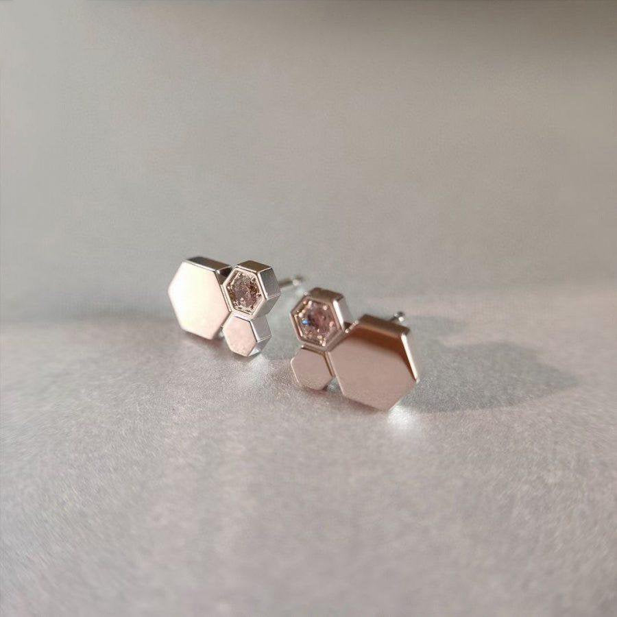[Sophire Jewelry ]BEE LOVE SILVER DIAMOND EARRINGS