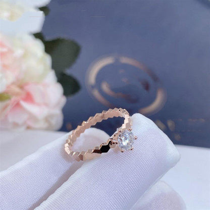[Sophire Jewelry ]BEE LOVE RING PINK GOLD 1 DIAMOND