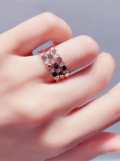 [Sophire Jewelry ]BEE LOVE RING PINK GOLD DIAMOND