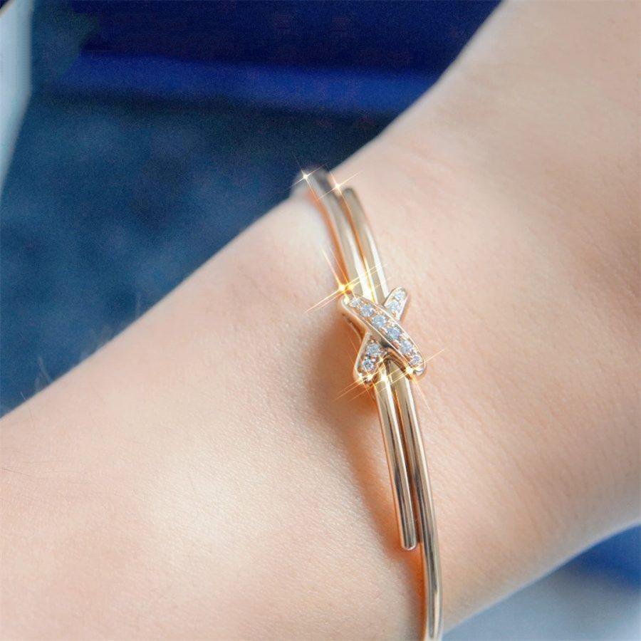 [Sophire Jewelry ]JEUX DE BRACELET PINK GOLD DIAMONDS