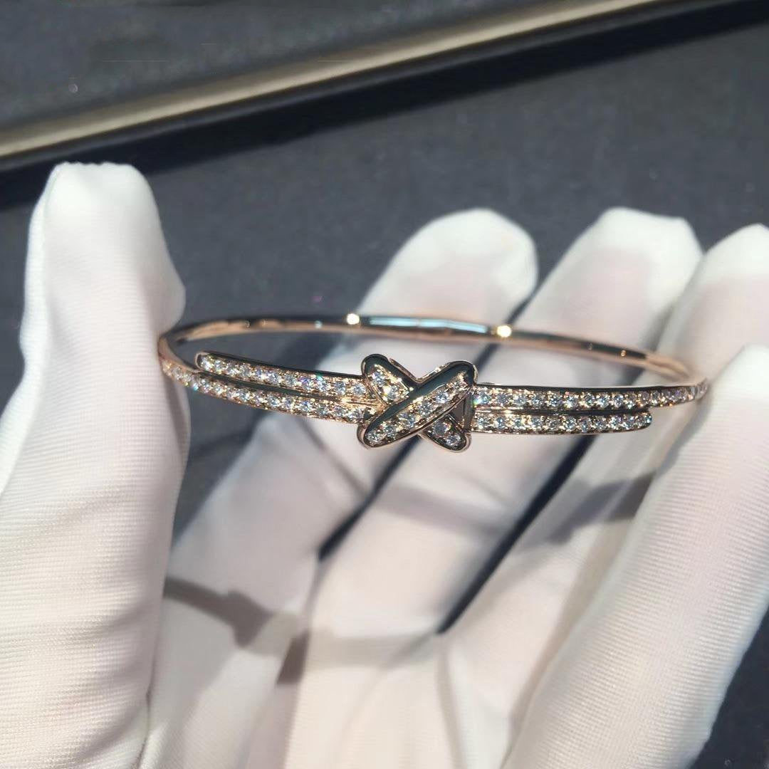 [Sophire Jewelry ]JEUX DE BRACELET DIAMONDS PINK GOLD