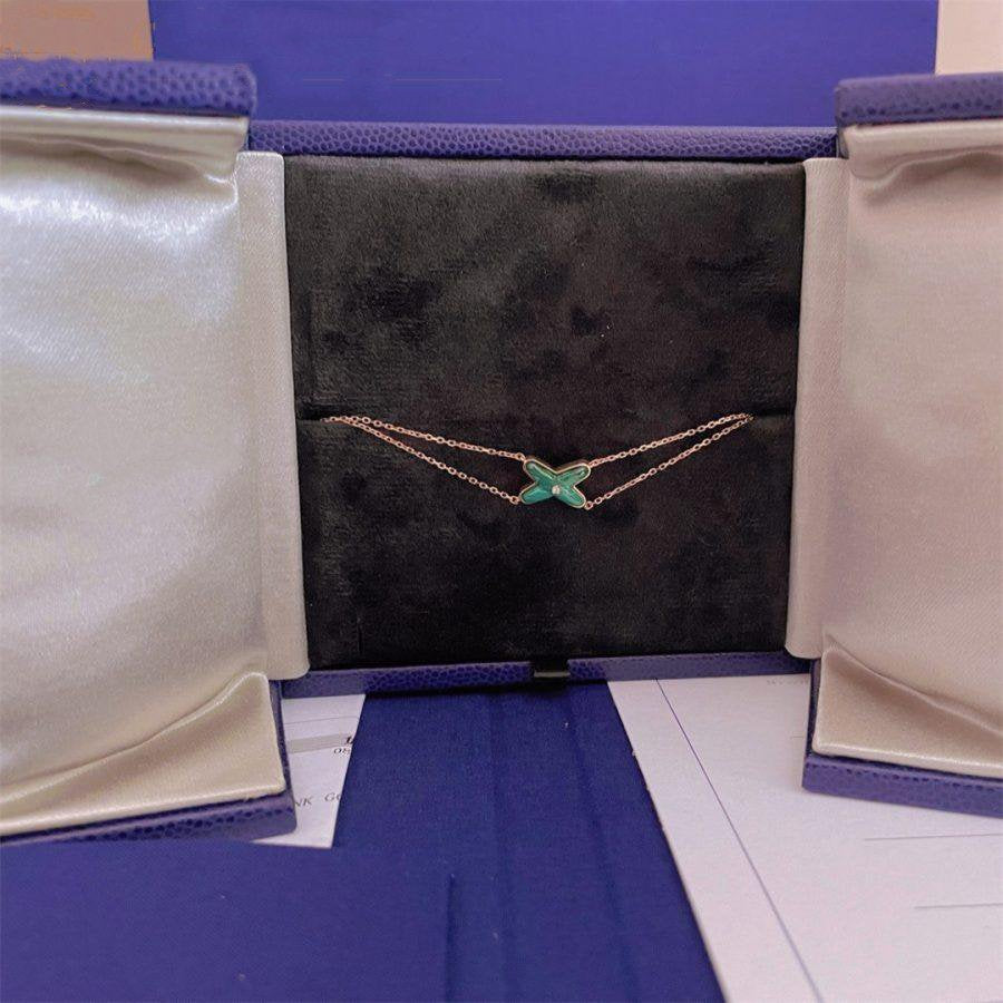 [Sophire Jewelry ]JEUX BRACELET MALACHITE PINK GOLD 1 DIAMOND