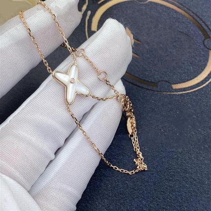 [Sophire Jewelry ]JEUX BRACELET WHITE MOP PINK GOLD 1 DIAMOND