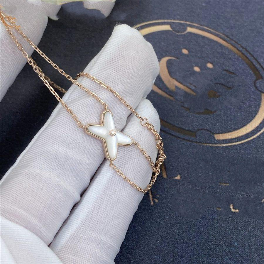 [Sophire Jewelry ]JEUX BRACELET WHITE MOP PINK GOLD 1 DIAMOND