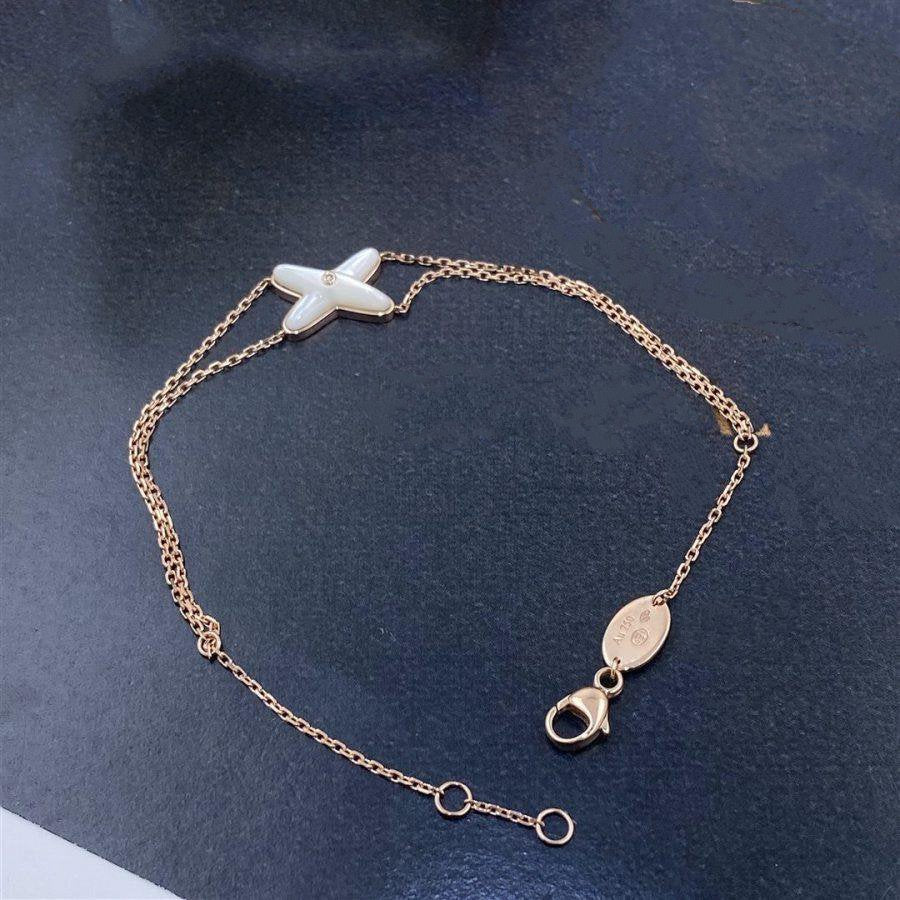 [Sophire Jewelry ]JEUX BRACELET WHITE MOP PINK GOLD 1 DIAMOND