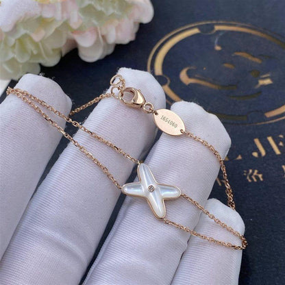 [Sophire Jewelry ]JEUX BRACELET WHITE MOP PINK GOLD 1 DIAMOND