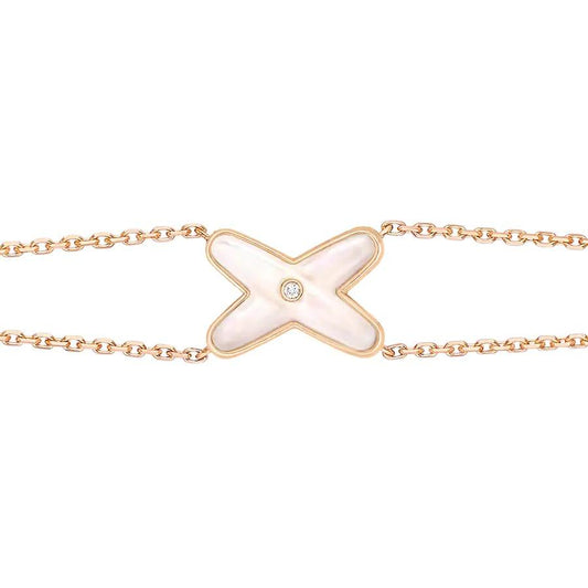 [Sophire]JEUX BRACELET WHITE MOP ROSE GOLD 1 DIAMOND