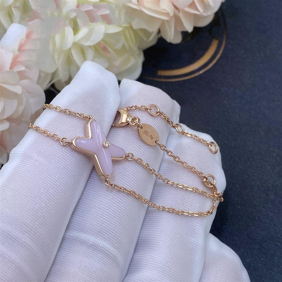 [Sophire Jewelry ]JEUX BRACELET PINK MOP PINK GOLD 1 DIAMOND