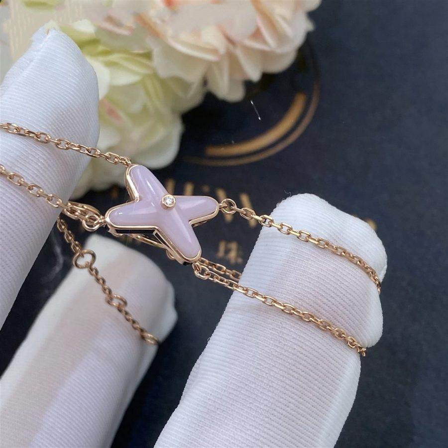 [Sophire Jewelry ]JEUX BRACELET PINK MOP PINK GOLD 1 DIAMOND