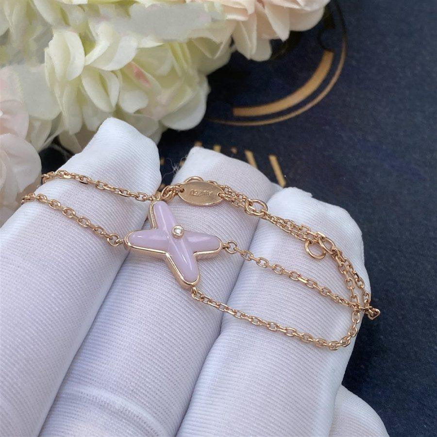 [Sophire Jewelry ]JEUX BRACELET PINK MOP PINK GOLD 1 DIAMOND
