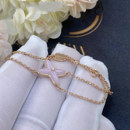 [Sophire Jewelry ]JEUX BRACELET PINK MOP PINK GOLD 1 DIAMOND