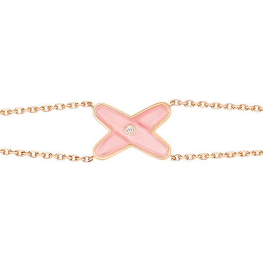 [Sophire]JEUX BRACELET PINK MOP ROSE GOLD 1 DIAMOND