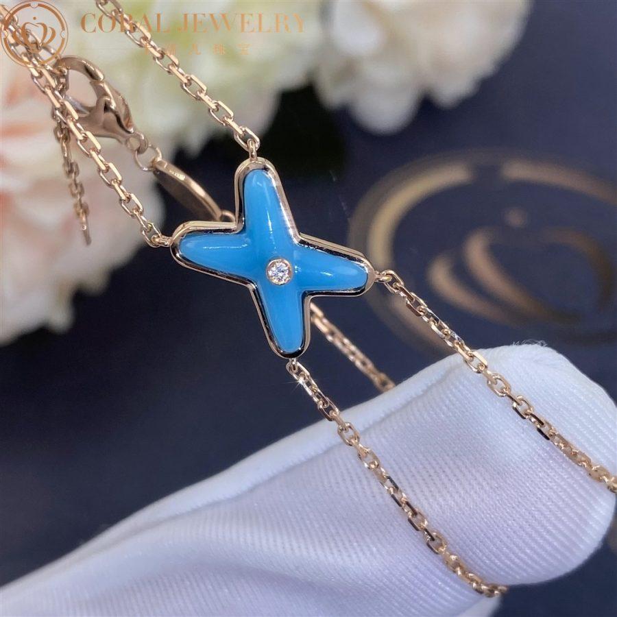 [Sophire Jewelry ]JEUX BRACELET TURQUOISE PINK GOLD 1 DIAMOND