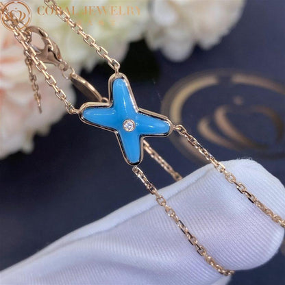 [Sophire Jewelry ]JEUX BRACELET TURQUOISE PINK GOLD 1 DIAMOND
