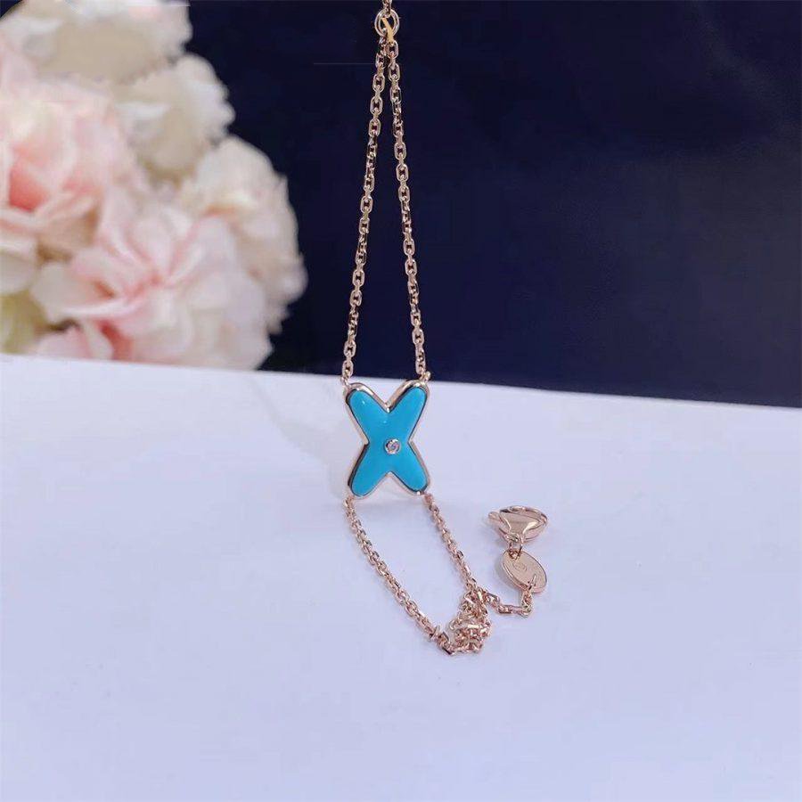 [Sophire Jewelry ]JEUX BRACELET TURQUOISE PINK GOLD 1 DIAMOND