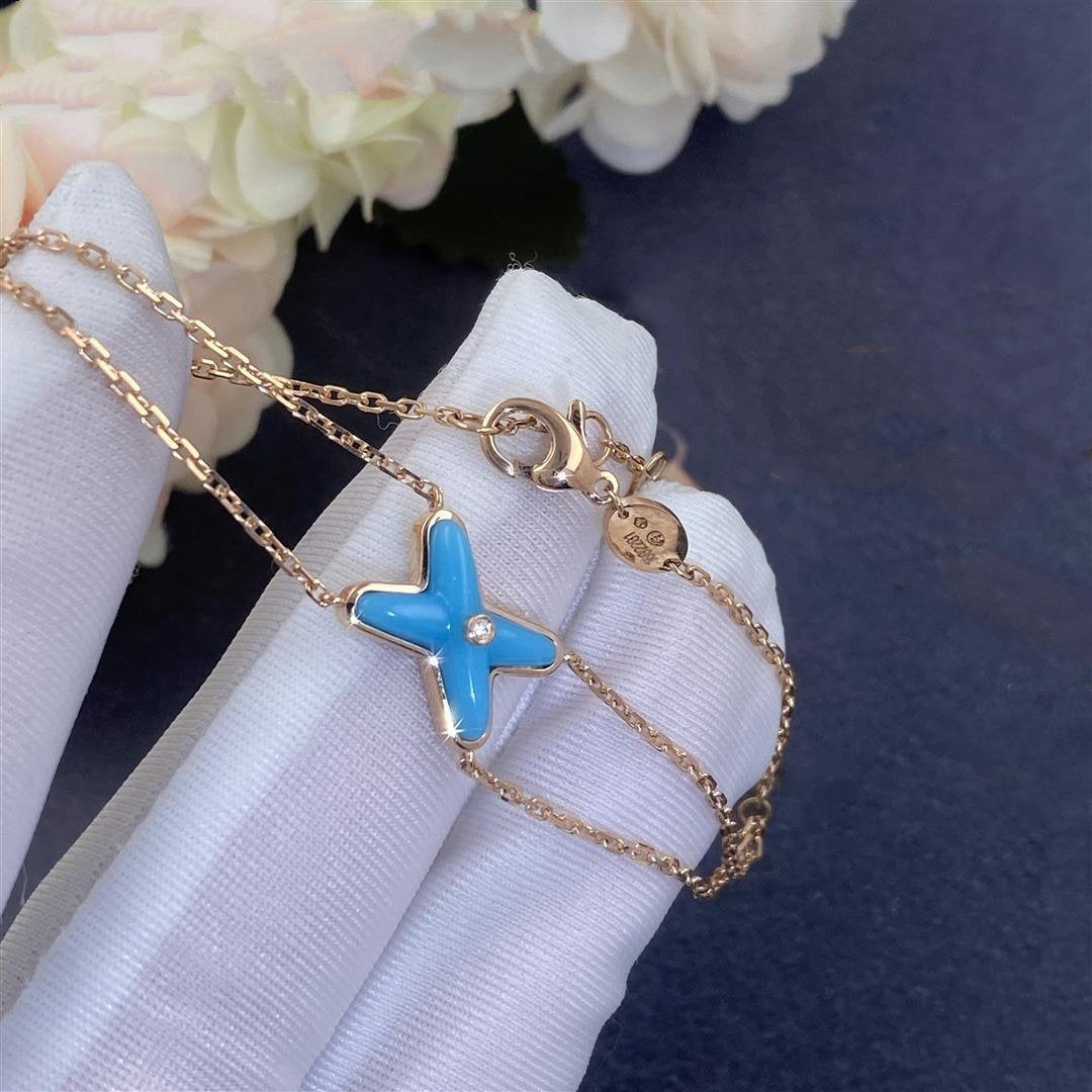 [Sophire Jewelry ]JEUX BRACELET TURQUOISE PINK GOLD 1 DIAMOND