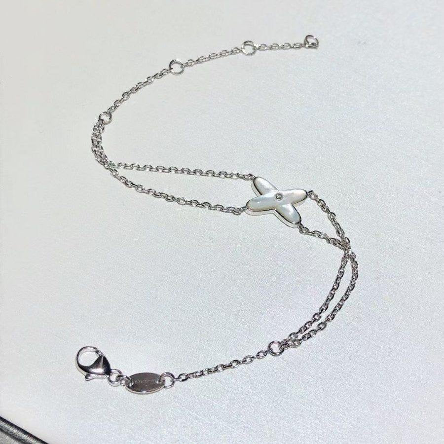 [Sophire Jewelry ]JEUX BRACELET WHITE MOP SILVER 1 DIAMOND