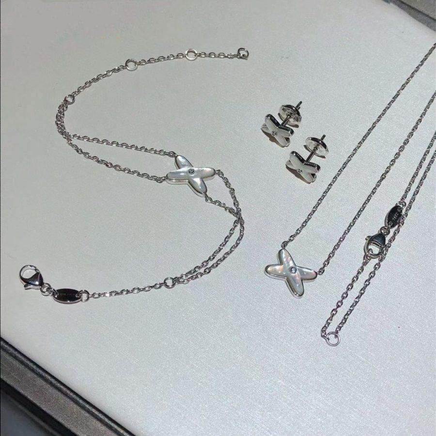 [Sophire Jewelry ]JEUX BRACELET WHITE MOP SILVER 1 DIAMOND