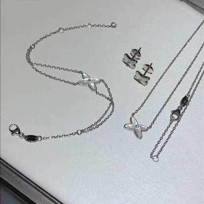 [Sophire Jewelry ]JEUX BRACELET WHITE MOP SILVER 1 DIAMOND