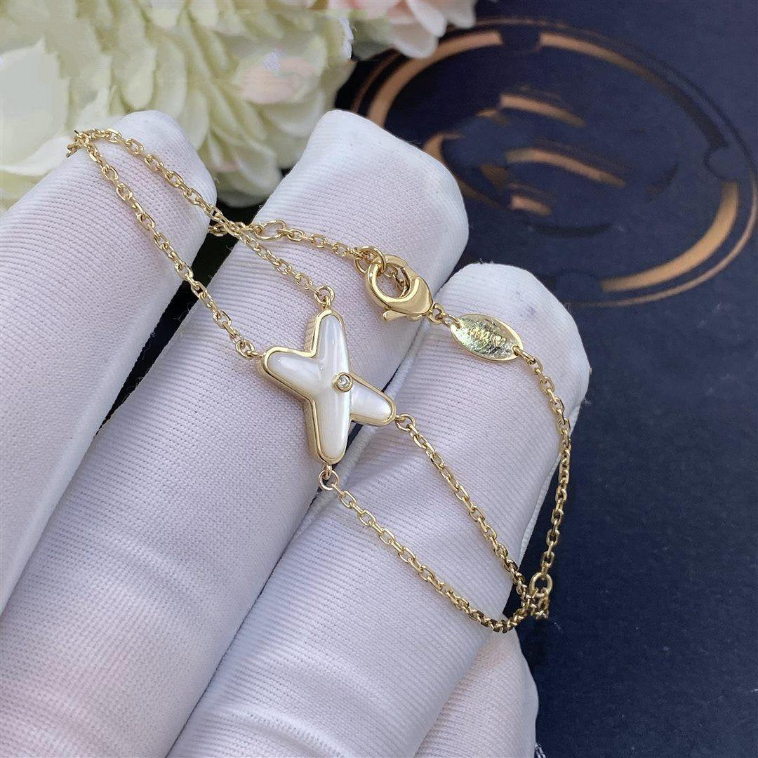 [Sophire Jewelry ]JEUX BRACELET WHITE MOP GOLD 1 DIAMOND