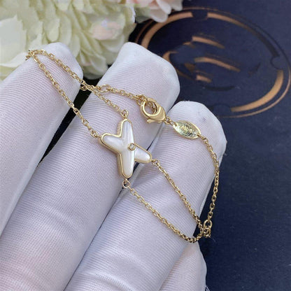 [Sophire Jewelry ]JEUX BRACELET WHITE MOP GOLD 1 DIAMOND