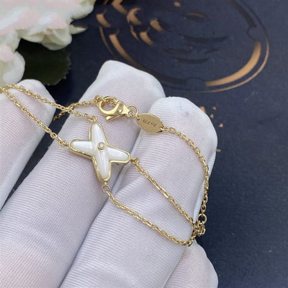 [Sophire Jewelry ]JEUX BRACELET WHITE MOP GOLD 1 DIAMOND